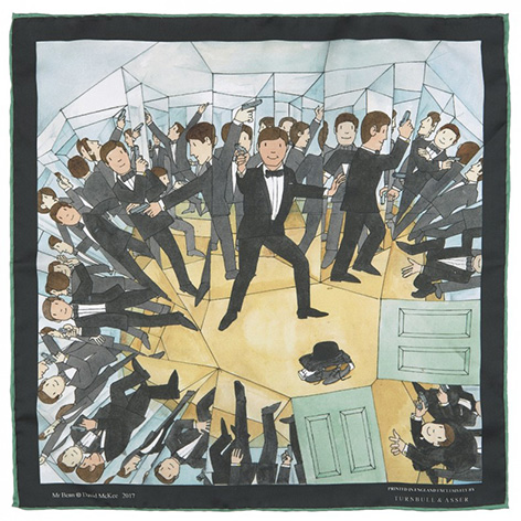 James Bond Mr Benn Pocket Squares Turnbull Asser 1