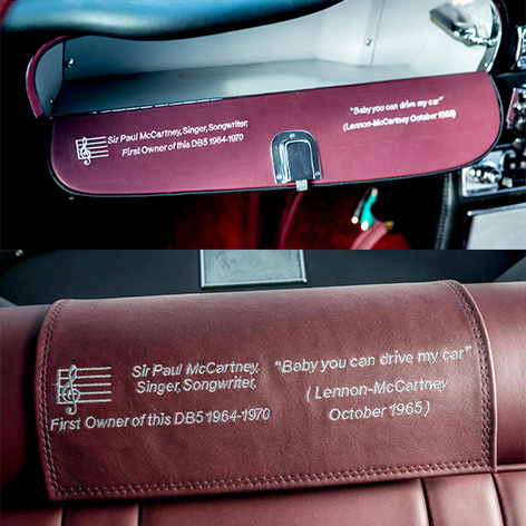 paul mccartney aston martin db5 bonhams auction interior text beatles