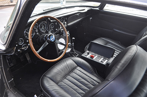 Aston Martin DB5 with goldfinger modifications for sale black interior