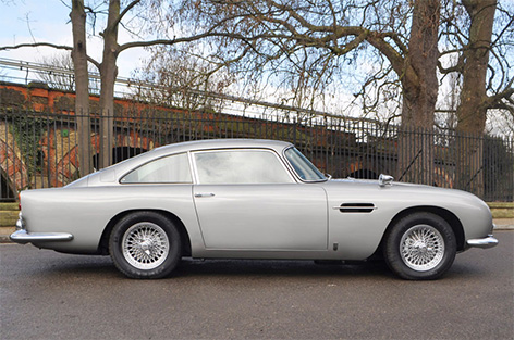 Aston Martin DB5 with goldfinger modifications for sale side view