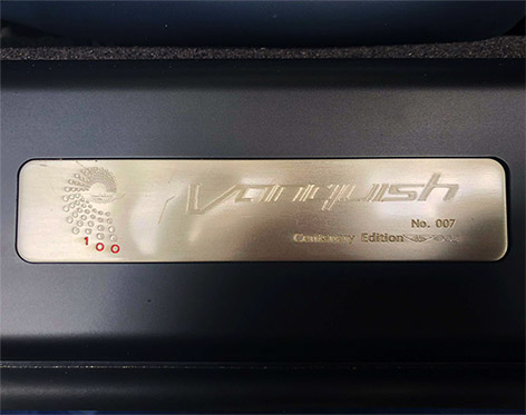 aston martin vanquish plaque 2014 centenary edition 007