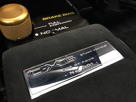 Jaguar C-X75 Spectre stunt car for sale plaque 001 of four