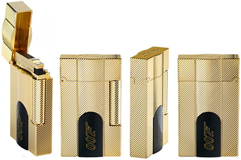 S.T. Dupont Ligne 2 James Bond 007 Gold-Black Connected Lighter all sides