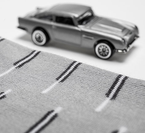 Aston Martin DB5 car socks grey