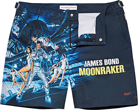 Orlebar Brown 007 Collection Moonraker print shorts