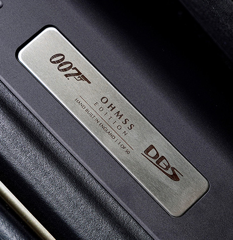 Aston Martin DBS Superleggera OHMSS plaque 007 limited edition