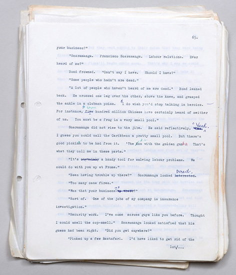 The Man With The Golden Gun manuscript Ian Fleming