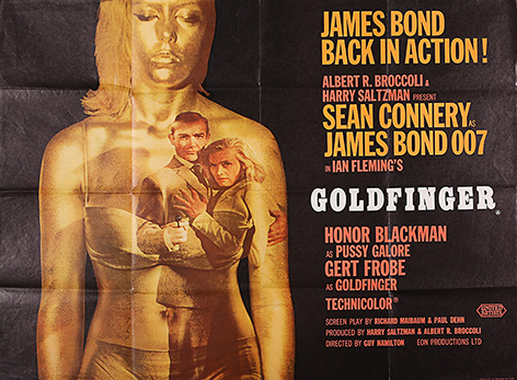 Goldfinger prop store auction poster