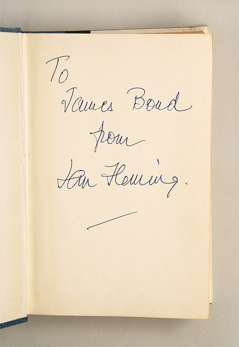 ian fleming to james bond inscription