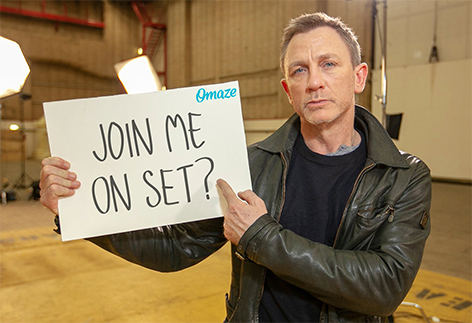 Win a James Bond 25 set visit with Omaze Daniel Craig