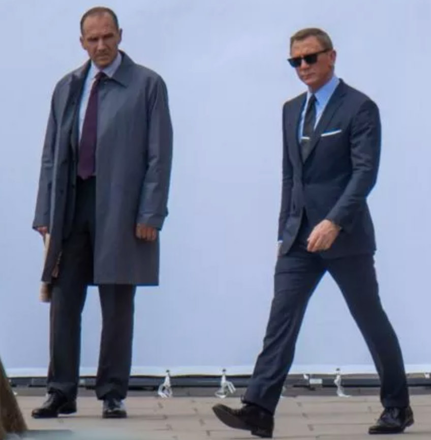 Daniel Craig James Bond 25 Hammersmith M Ralph Fiennes Thames Tom Ford suit