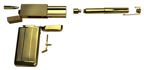 Factory Entertainment Golden Gun prop replica disassembled