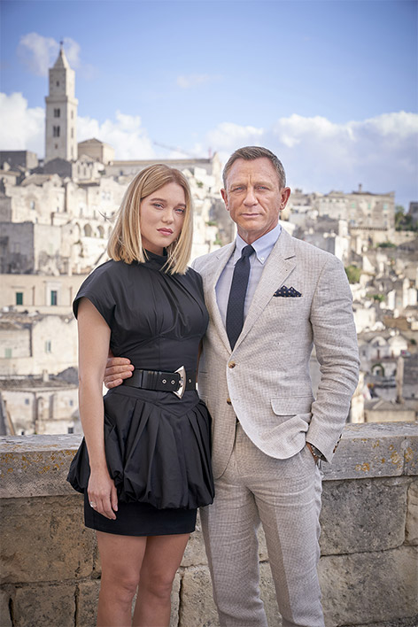 Daniel Craig Lea Seydoux Matera No Time To Die photocall