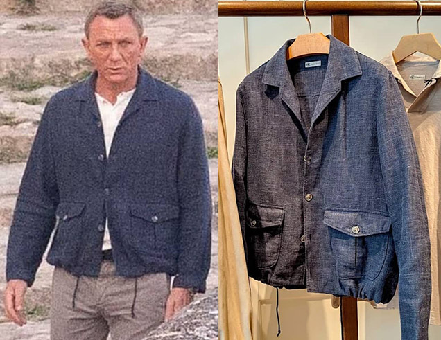 Connolly Giubbino jacket James Bond Daniel Craig No Time To Die Bond 25 Matera