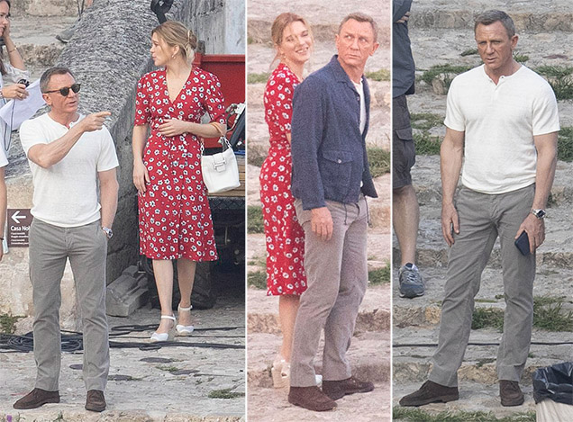 James Bond Madeleine Swann Matera outfit red flower dress