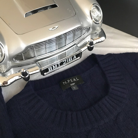 NPeal GoldenEye Aston Martin DB5 Sweater 007 label james bond