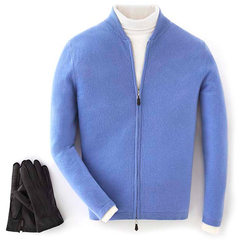 NPeal blue zip jacket turtle neck george lazenby james bond ohmss majesty secret service