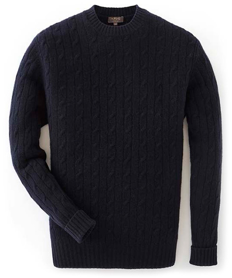 N.Peal cashmere GoldenEye sweater cable crew neck 007 collection