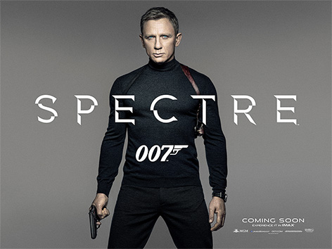 SPECTRE charcoal grey poster sweater james bond daniel craig