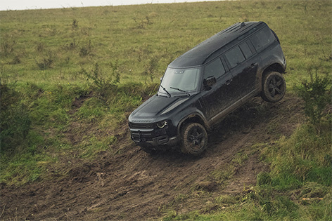 New Defender Land Rover stunt no time to die