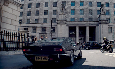 James Bond Aston Martin V8 Vantage No Time To Die London