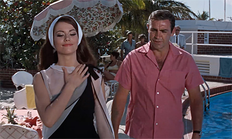 Claudine Auger Thunderball with Sean Connery in The Bahamas