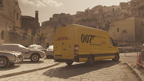 DHL Aston Martin DB5 James Bond 007 Matera Italy No Time To Die