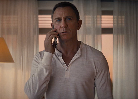 James Bond Rag & Bone Henley Daniel Craig No Time To Die phone