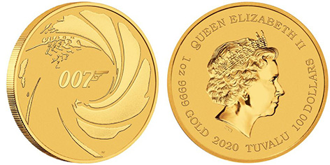 james bond 007 gold coin