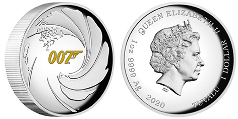 James Bond 007 high relief coin