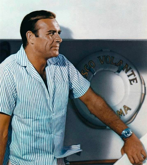 Thunderball striped shirt Sean Connery Orlebar Brown