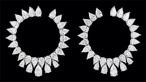 Chopard Green Carpet Collection earrings diamonds as worn by Ana de Armas