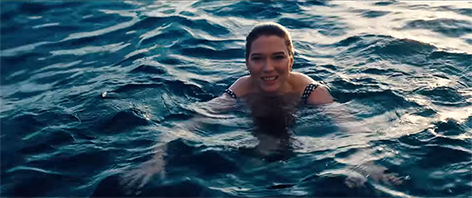 No Time To Die Madeleine Swann swimming italy James Bond