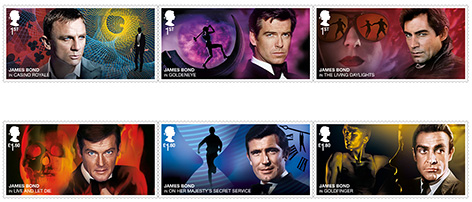 royal mail james bond stamps no time to die