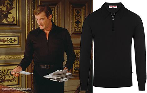 orlebar brown moonraker shirt zip roger moore james bond