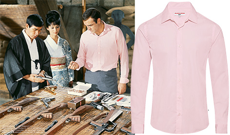 Orlebar Brown pink shirt James Bond You Only Live Twice