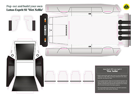 lotus esprit paper cut out model