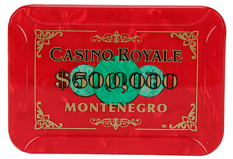 Casino Royale 500000 plaque chip james bond red