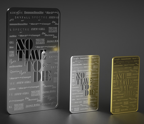 Royal Mint No Time To Die 007 Bullion Bars gold silver 2