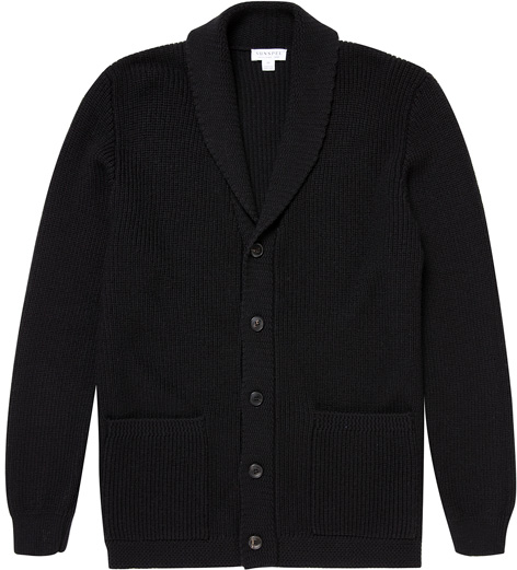 Sunspel Ian Fleming Scottish Merino Wool Cardigan