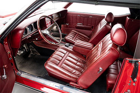 mercury cougar interior red leather interior