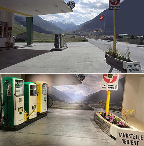 Goldfinger BP Gas Station andermatt tankstelle bedient