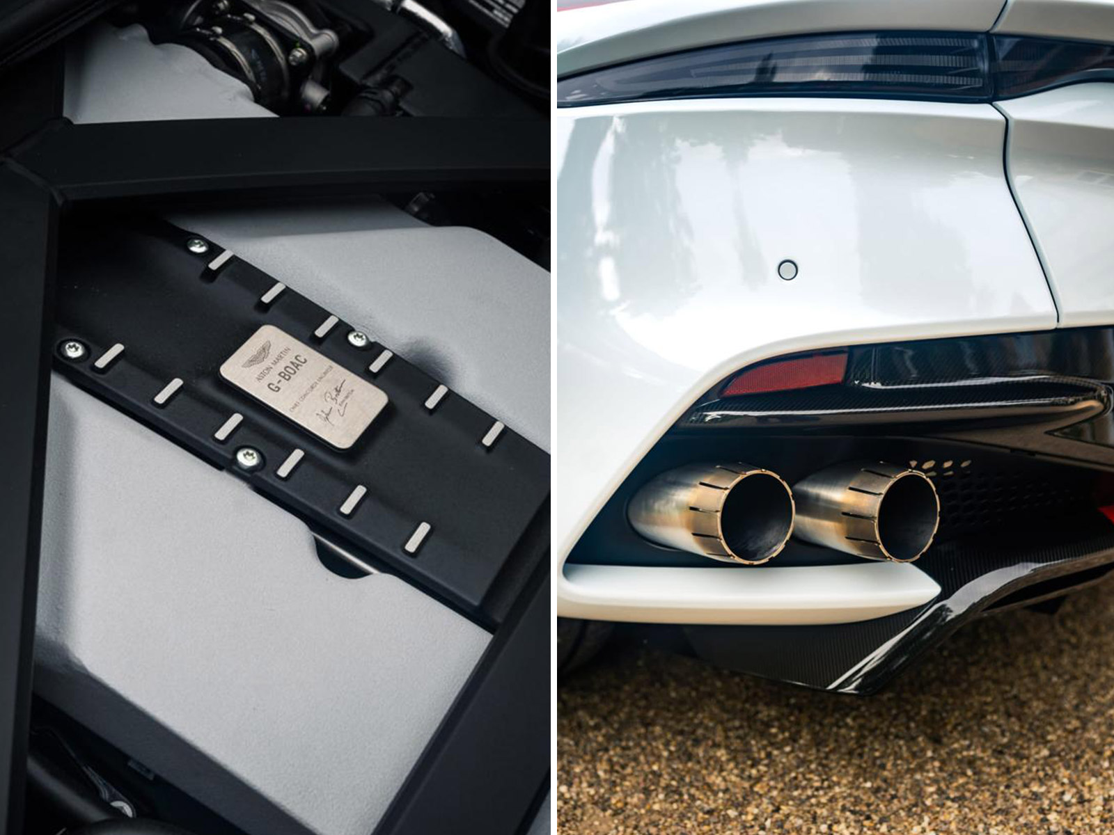 aston martin dbs superleggera concorde edition engine exhaust