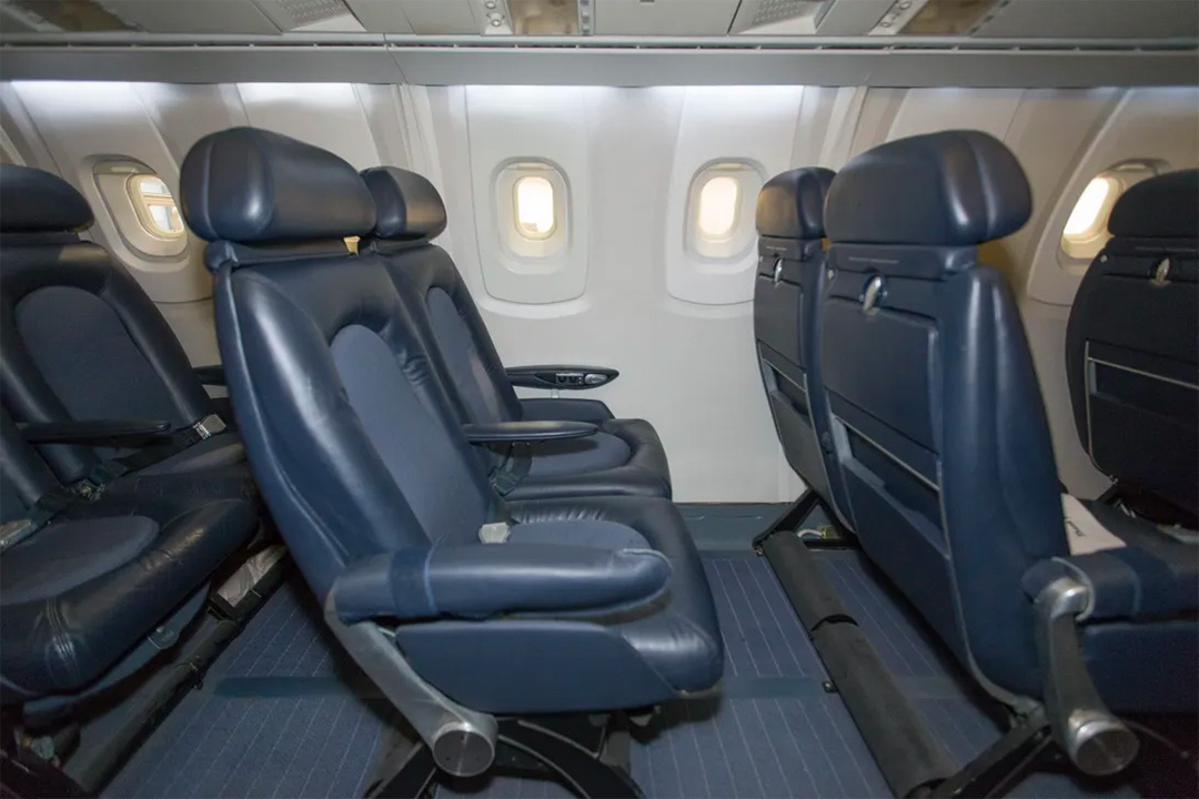 Concorde blue leather seats interior