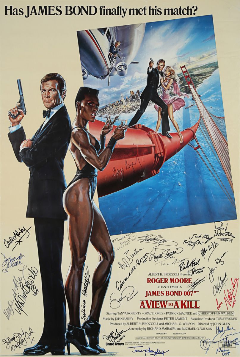 A View To A Kill Signed Poster auction prop store