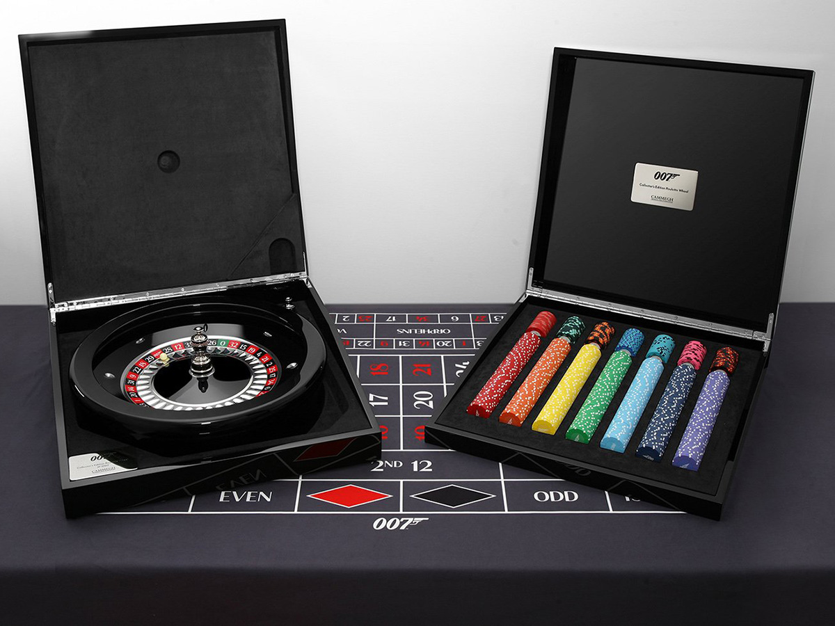 James Bond Collectors Edition Roulette Wheel Cammegh set cloth box