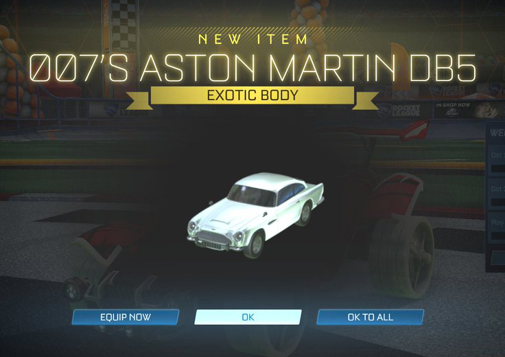 Aston Martin DB5 to appear in Rocket League game 2