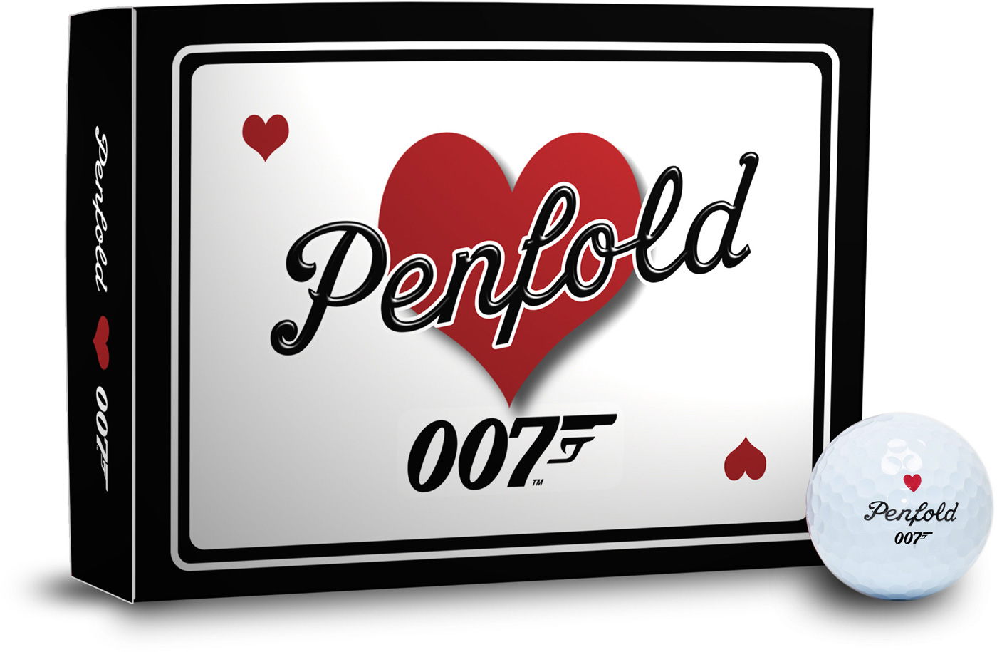 Penfold x 007 Hearts Golf ball