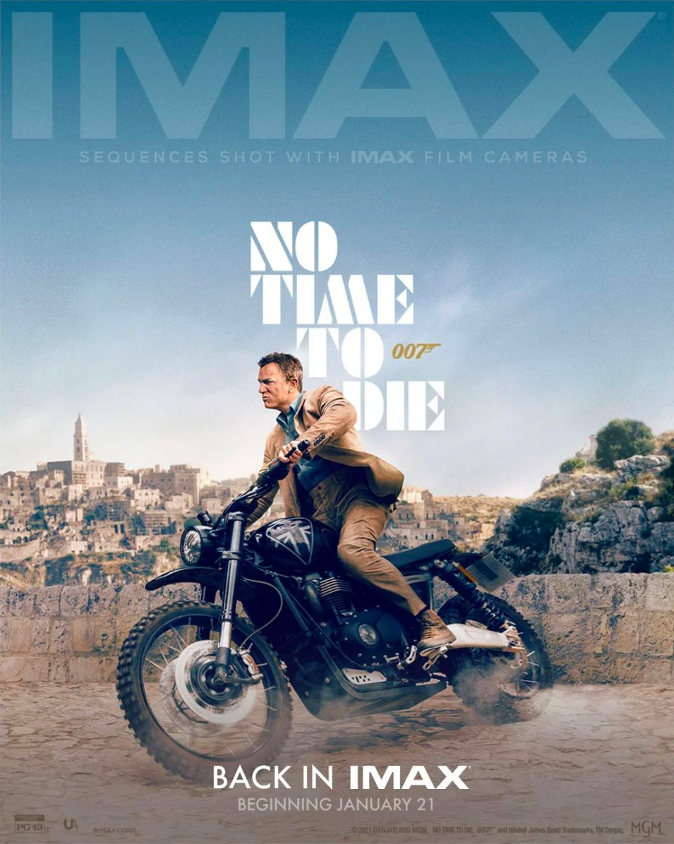 imax james bond poster rerelease no time to die