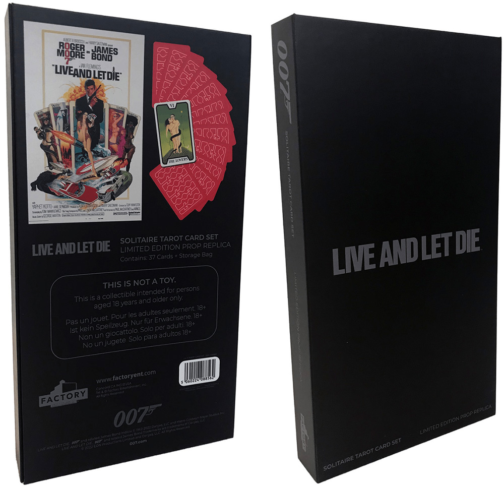 Factory Entertainment James Bond Live And Let Die Tarot Cards Prop Replica Numbered Edition box